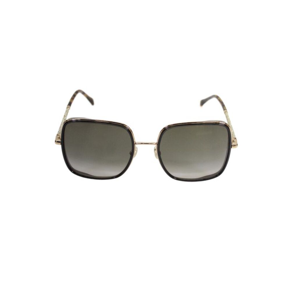 Jimmy Choo Womens Jayla/S Glitter Leopard Square Sunglasses Brown Plastic